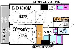 ノルデンタワー新大阪プレミアム 1LDKの間取図画像
