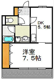 ベルルーエ 1DKの間取図画像