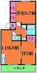間取図画像 2DK