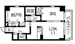スローハスコート 1SLDKの間取図画像
