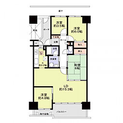メゾンドール堺 4LDKの間取り