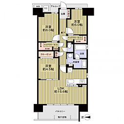 なかもずALLZグランコート 3LDKの間取図画像