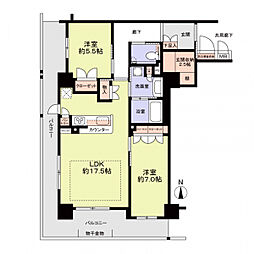 マスターズマンション吹田千里丘中樂坊 2LDKの間取図画像