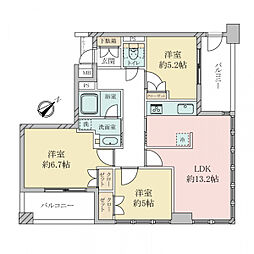 守口ミッドサイト文禄ヒルズザ・タワー 3LDKの間取り