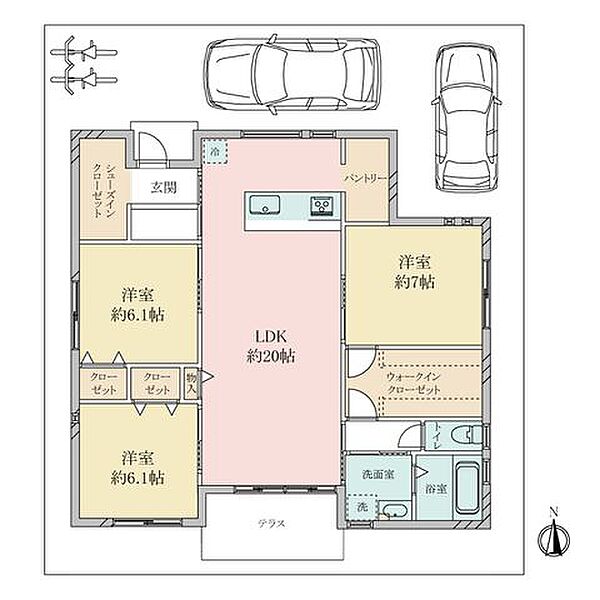 建物価格金2820万円（消費税、水道新規引込費用、建築確認費用込）※外構工事、地盤改良工事