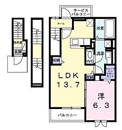 間取図画像 1LDK