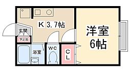間取図画像 1K
