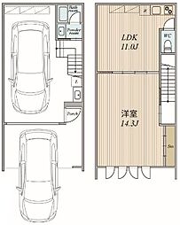 G-BASE KOHDA 1LDKの間取図画像