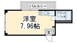 リベラール美園 1Kの間取図画像