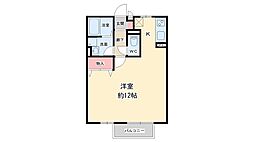 アクアリオ2 1Kの間取図画像