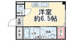 吉永ビル鼓ヶ滝駅前 ワンルームの間取図画像