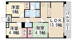 鼓が滝グリーンマンション 3LDKの間取図画像