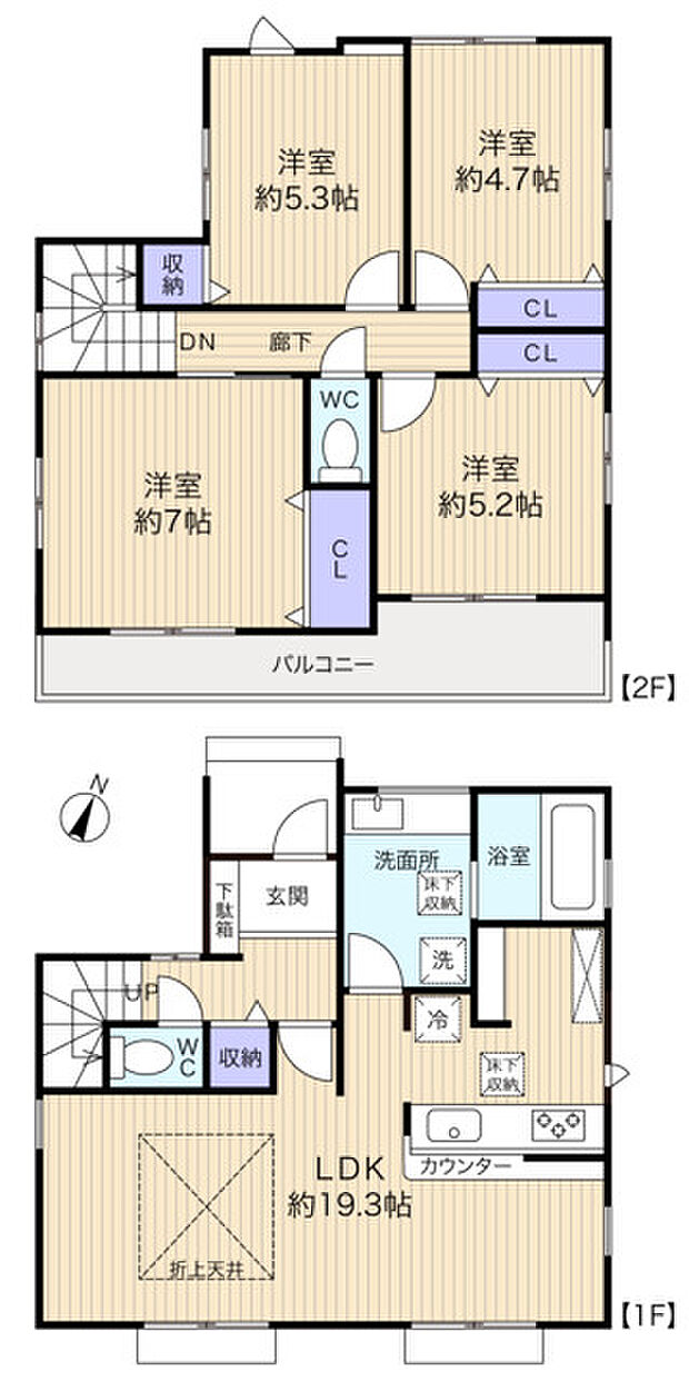 1階は水まわりとLDKに限定した広々空間！
