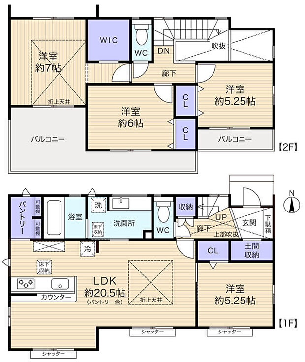 洗練された間取り