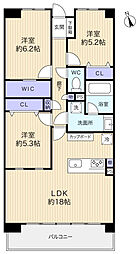 リーベスト八千代緑が丘 3LDKの間取図画像