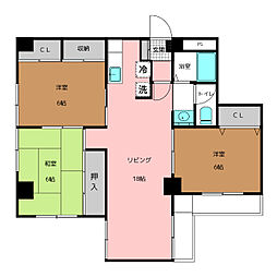 子安光洋ビル 4階3LDKの間取り