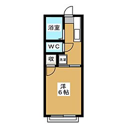 メゾンゴールド 1Kの間取図画像