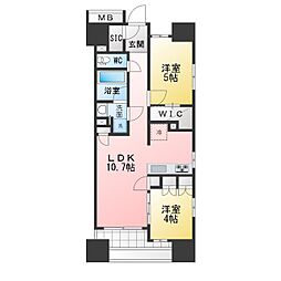 プレシス八王子レグリオ 2LDKの間取図画像