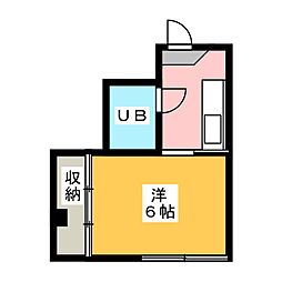 ヴィレッジ木下 1Kの間取図画像