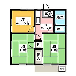 サニーコーポ 3Kの間取図画像