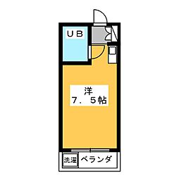 マドレーヌ八王子 2階ワンルームの間取り
