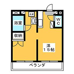 第3エコーマンション 2階1DKの間取り