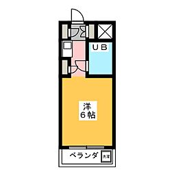マドレーヌ八王子 ワンルームの間取図画像