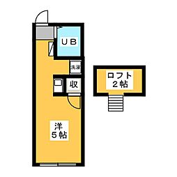 ヒルズ創聖 ワンルームの間取図画像