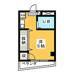 第一藤ビル ワンルームの間取図画像