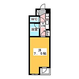 ビルドセキネ 1Kの間取図画像