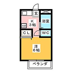 ウィンズ ワンルームの間取図画像