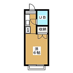 ハイツ山口 ワンルームの間取図画像