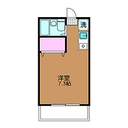 ドリーム大坂上 2階ワンルームの間取り