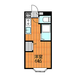 ハイツライラック 1階ワンルームの間取り