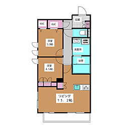 ラ　ケイム 3階2LDKの間取り