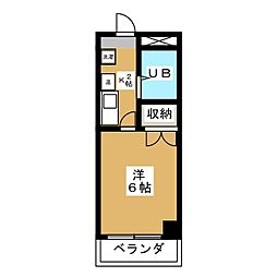 メゾン・ド・アムール 1Kの間取図画像