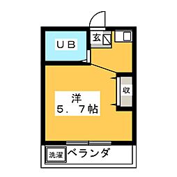 プレステージ ワンルームの間取図画像