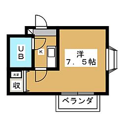 サンレイコート帝京大塚 1Kの間取図画像