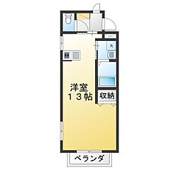 ニューノース参番館 ワンルームの間取図画像