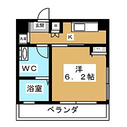 SILVERADO 1Kの間取図画像