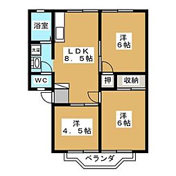 ブロケード 3LDKの間取図画像