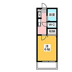 ヴィラージュ国立 1Kの間取図画像