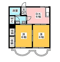 メゾン-M 2DKの間取図画像