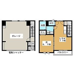 ａｍａｐｏｌａII 1階1LDKの間取り