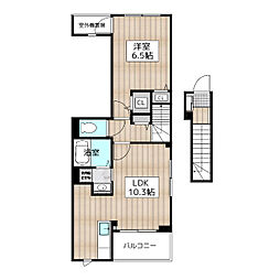 ブリアンテ 2階1LDKの間取り