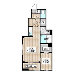 JR青梅線 河辺駅 徒歩7分の賃貸アパート 1階1LDKの間取り