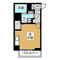 N-stage豊田 8階ワンルームの間取り