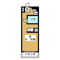 メゾン・ド・コンテス ワンルームの間取図画像