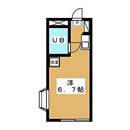 サンレイコート帝京大塚 ワンルームの間取図画像