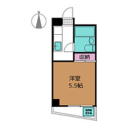 丸善ビル 3階1Kの間取り